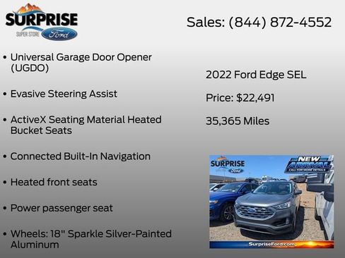 Used 2022 Ford Edge SEL w/ Convenience Package AWD/4WD image 20