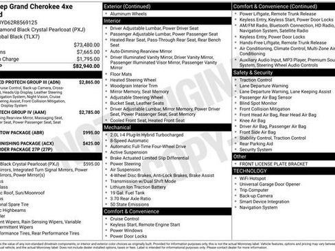 New 2024 Jeep Grand Cherokee Overland w/ Advanced Protech Group III AWD/4WD image 38