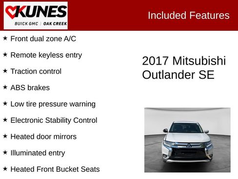 Used 2017 Mitsubishi Outlander SE FWD image 2
