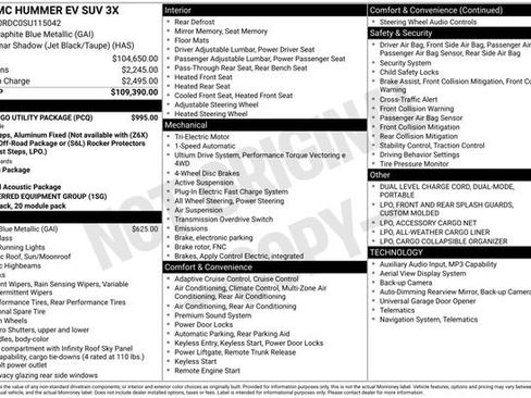 Used 2025 GMC Hummer EV 3X w/ LPO, Cargo Utility Package AWD/4WD image 33