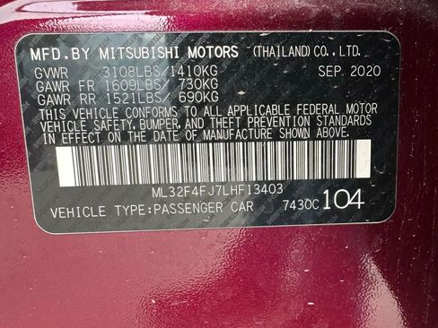 Used 2020 Mitsubishi Mirage G4 SE image 15