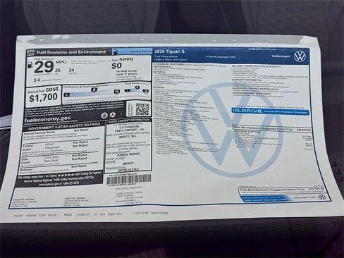 New 2026 Volkswagen Tiguan S image 19