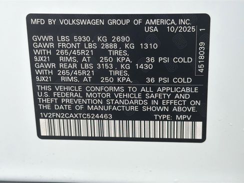 New 2026 Volkswagen Atlas SEL Premium R-Line AWD/4WD image 43