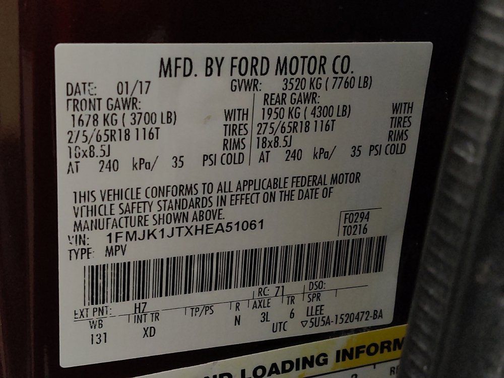 Used 2017 Ford Expedition EL XLT w/ Equipment Group 202A AWD/4WD image 33