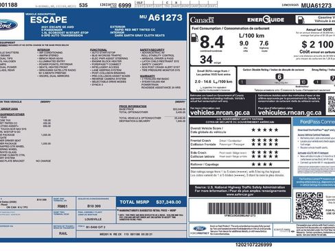 Used 2021 Ford Escape SE w/ Convenience Package image 43