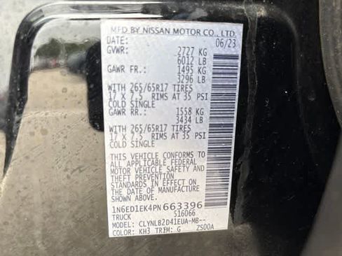Used 2023 Nissan Frontier SV w/ Midnight Edition Package AWD/4WD image 24