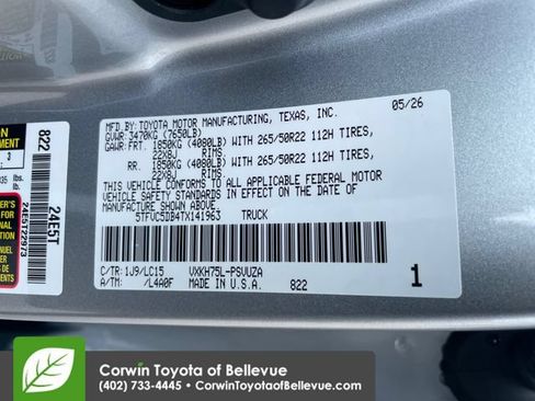 New 2026 Toyota Tundra Capstone AWD/4WD image 23