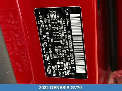 Used 2022 Genesis GV70 2.5T w/ Advanced Package AWD/4WD image 33