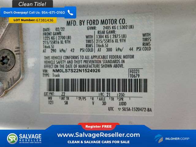 Used 2022 Ford Transit Connect XL FWD image 17