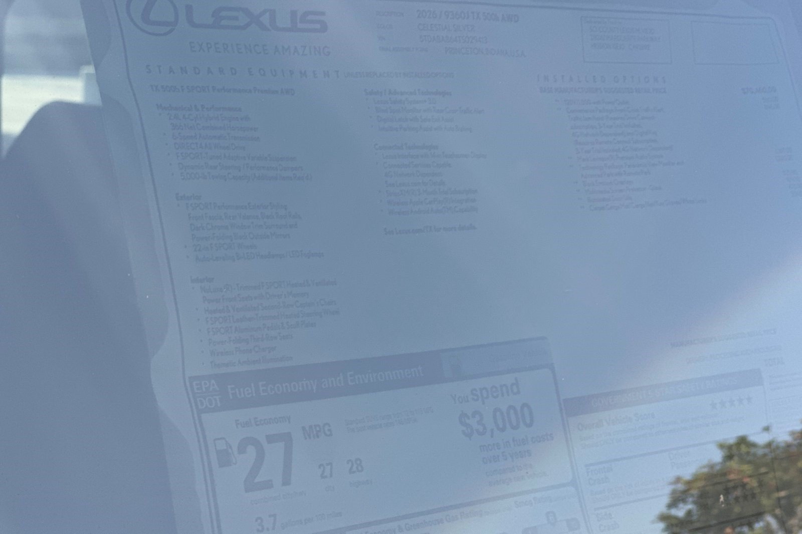 New 2026 Lexus TX 500h AWD w/ Technology Package image 28