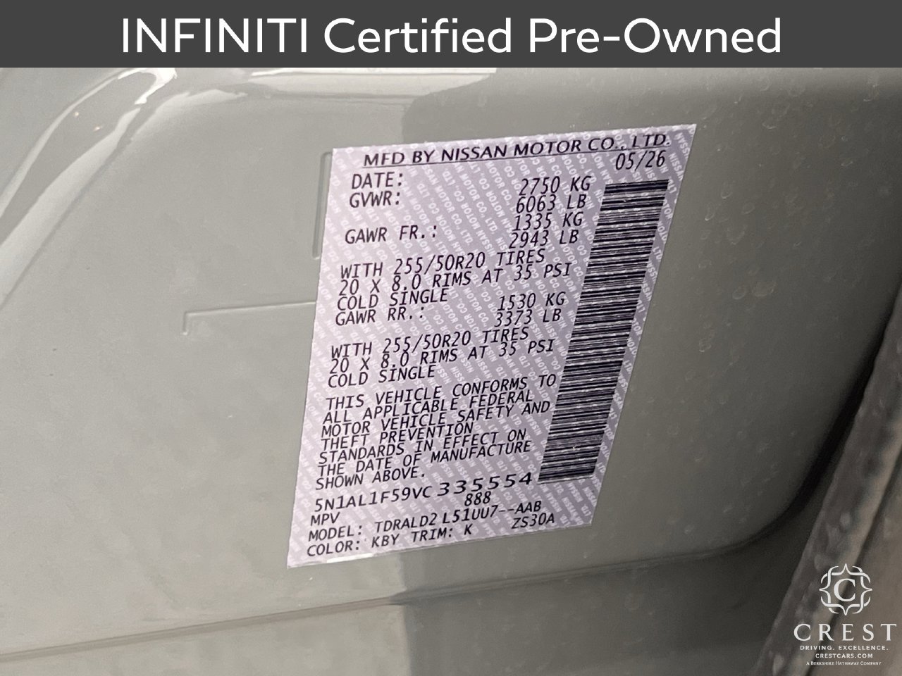 Certified 2027 INFINITI QX60 Luxe w/ Cargo Package FWD image 33