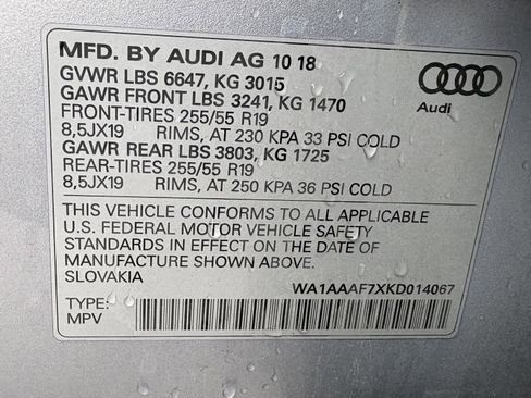 Used 2019 Audi Q7 3.0T Premium w/ Convenience Package AWD/4WD image 16