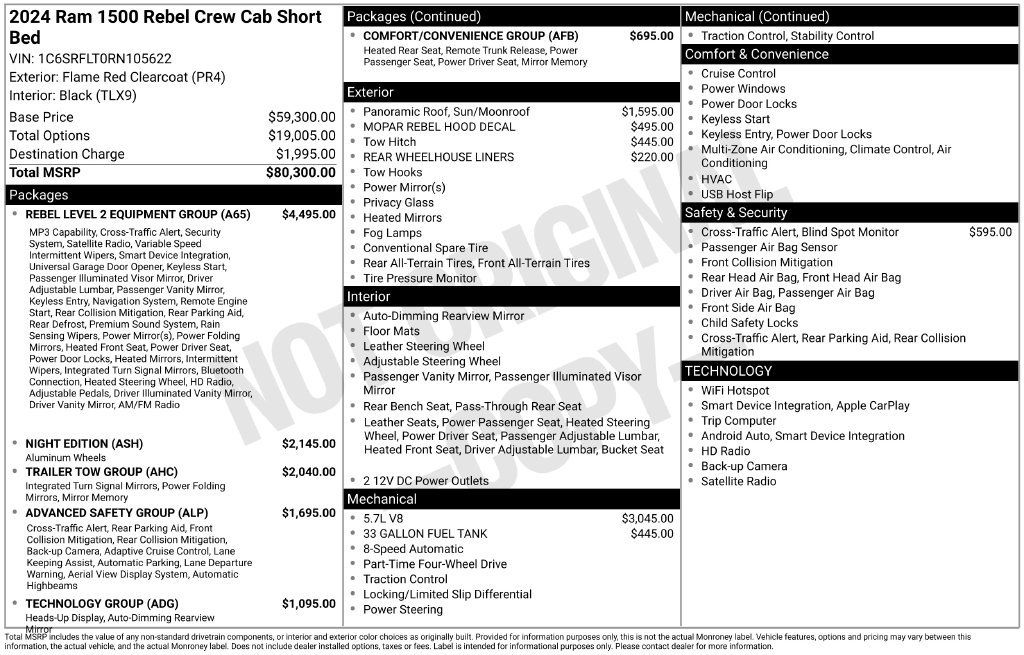 Used 2024 RAM 1500 Rebel w/ Rebel Level 2 Equipment Group AWD/4WD image 15
