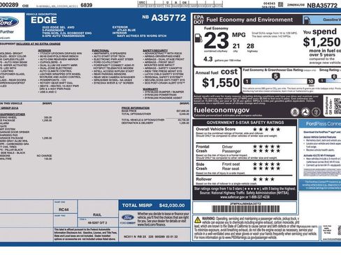 Certified 2022 Ford Edge SEL w/ Sport Appearance Package AWD/4WD image 5