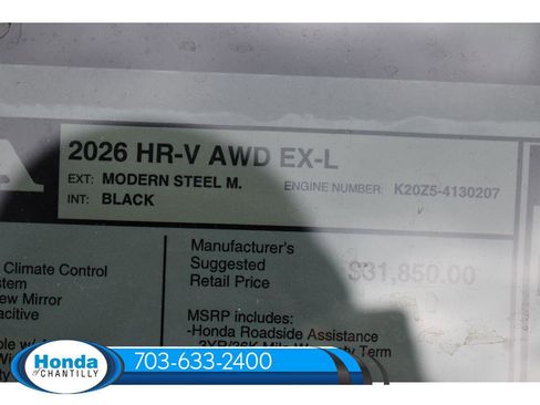New 2026 Honda HR-V EX-L image 37