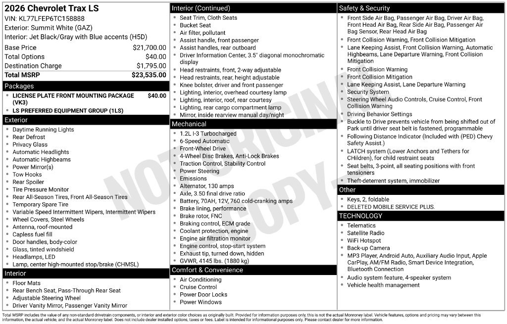 Certified 2026 Chevrolet Trax LS FWD image 33