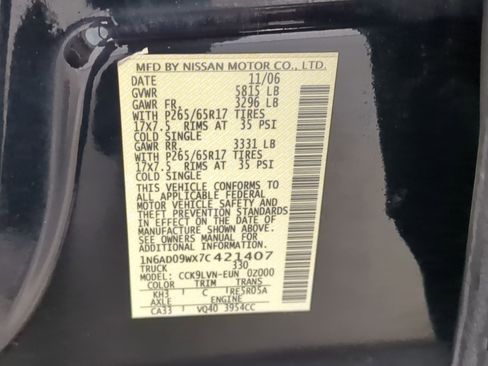 Used 2007 Nissan Frontier LE image 22