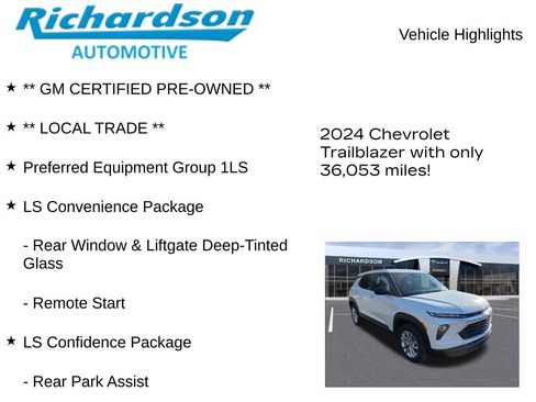 Used 2024 Chevrolet TrailBlazer LS w/ LS Convenience Package AWD/4WD image 11