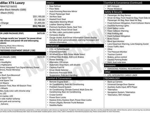 New 2025 Cadillac XT6 Luxury w/ LPO, Floor Liner Package image 5
