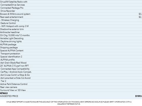 Used 2022 BMW ALPINA B7 xDrive w/ Luxury Rear Seating Package image 8