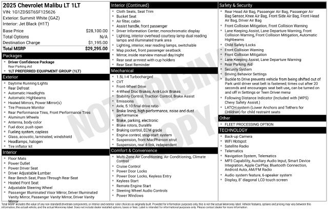 Used 2025 Chevrolet Malibu LT FWD image 21