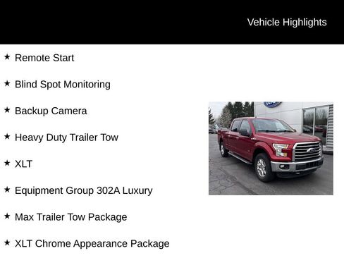 Used 2016 Ford F150 XLT w/ Equipment Group 302A Luxury image 6