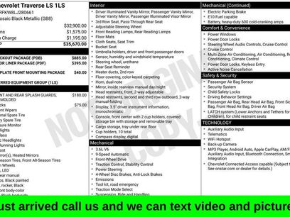 Used 2020 Chevrolet Traverse LS w/ LPO, Blackout Package