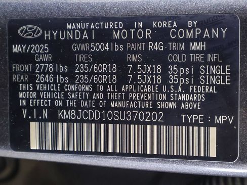 Certified 2025 Hyundai Tucson SEL AWD/4WD image 44