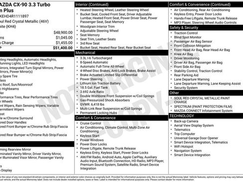 Used 2024 MAZDA CX-90 3.3 Turbo w/ Premium Plus Pkg image 24