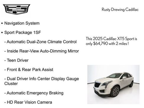 New 2025 Cadillac XT5 Sportv w/ Technology Package image 4