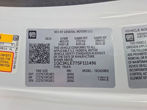 New 2025 Chevrolet Silverado 2500 W/T w/ WT/CX Safety Package image 10