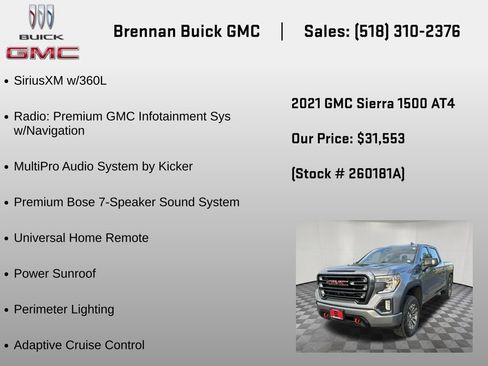 Certified 2021 GMC Sierra 1500 AT4 w/ AT4 Premium Package AWD/4WD image 26