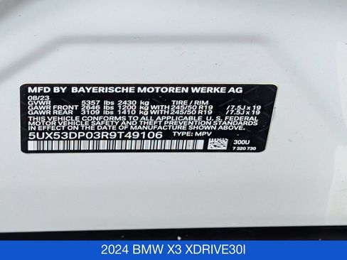 Used 2024 BMW X3 xDrive30i w/ Premium Package AWD/4WD image 36