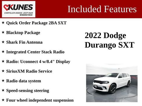 Used 2022 Dodge Durango SXT w/ Blacktop Package image 3