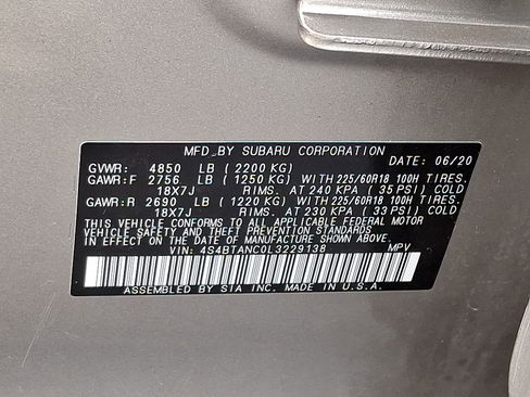 Used 2020 Subaru Outback Limited image 25