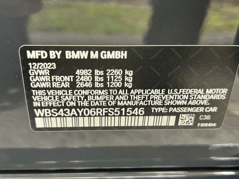 Used 2024 BMW M3 Competition w/ Executive Package AWD/4WD image 56
