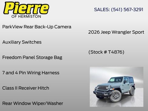 New 2026 Jeep Wrangler Sport AWD/4WD image 12