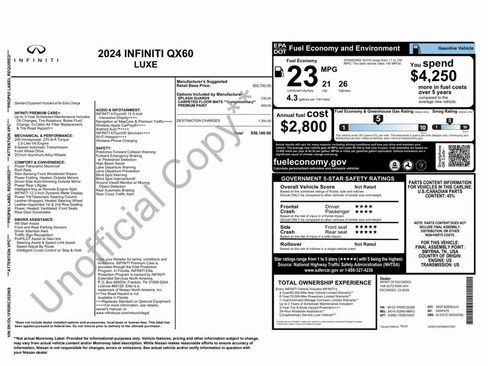 Used 2024 INFINITI QX60 Luxe image 4
