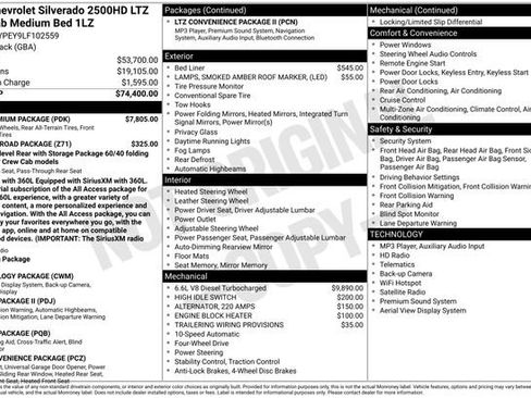 Used 2020 Chevrolet Silverado 2500 LTZ w/ LTZ Premium Package AWD/4WD image 3