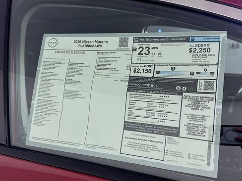 New 2026 Nissan Murano Platinum w/ Cargo Package image 13