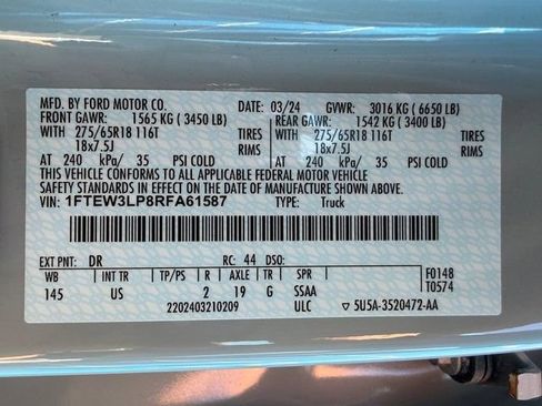 Used 2024 Ford F150 XLT w/ Equipment Group 302A MID AWD/4WD image 14