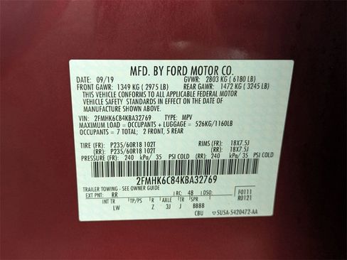 Used 2019 Ford Flex SEL w/ Equipment Group 202A image 31