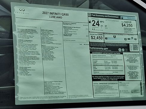 New 2027 INFINITI QX60 Luxe w/ Cargo Package AWD/4WD image 19