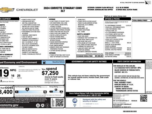 Used 2024 Chevrolet Corvette Stingray Premium Conv w/ Z51 Performance Package image 72