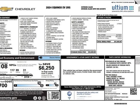 Used 2024 Chevrolet Equinox EV RS w/ Active Safety Package 3 FWD image 3