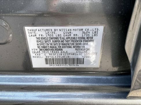 New 2025 Nissan Versa S w/ Trunk Package image 41