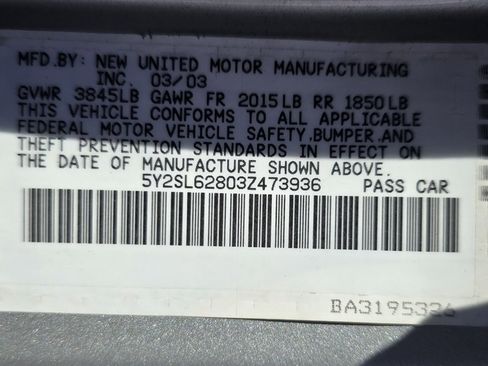 Used 2003 Pontiac Vibe Base w/ Power Group Value Package image 37