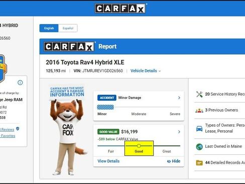 Used 2016 Toyota RAV4 XLE AWD/4WD image 12