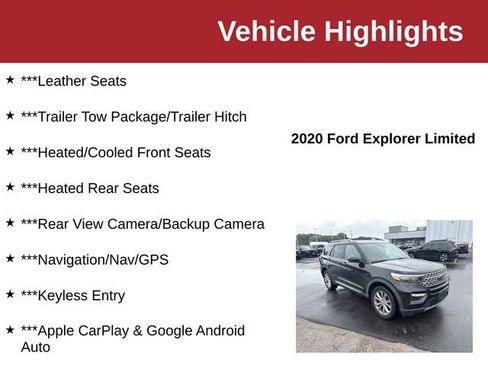 Used 2020 Ford Explorer Limited AWD/4WD image 10