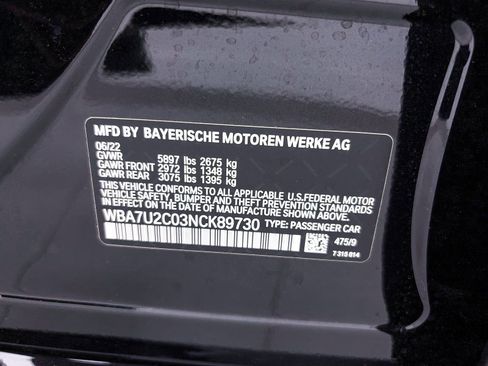 Used 2022 BMW 750i xDrive w/ Luxury Rear Seating Package image 42